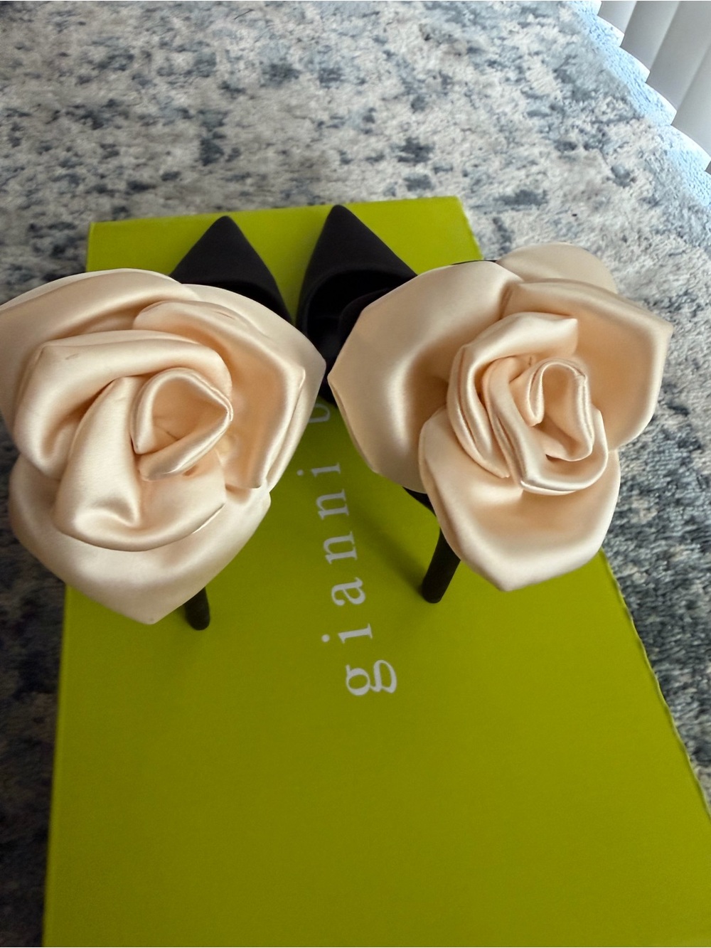Gianni Bini Malone Satin Flower Halter Back Pump - Picture 2 of 4